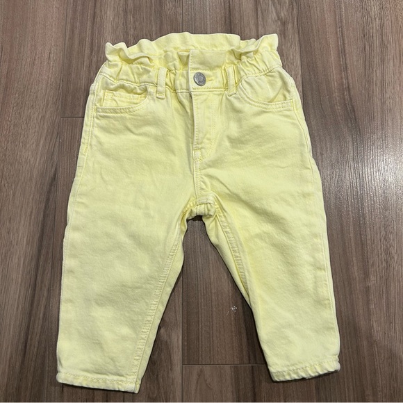 GAP Other - ☀️ 3/$15 Gap Baby Ruffle Paper-bag Waist Jeans Yellow Glow